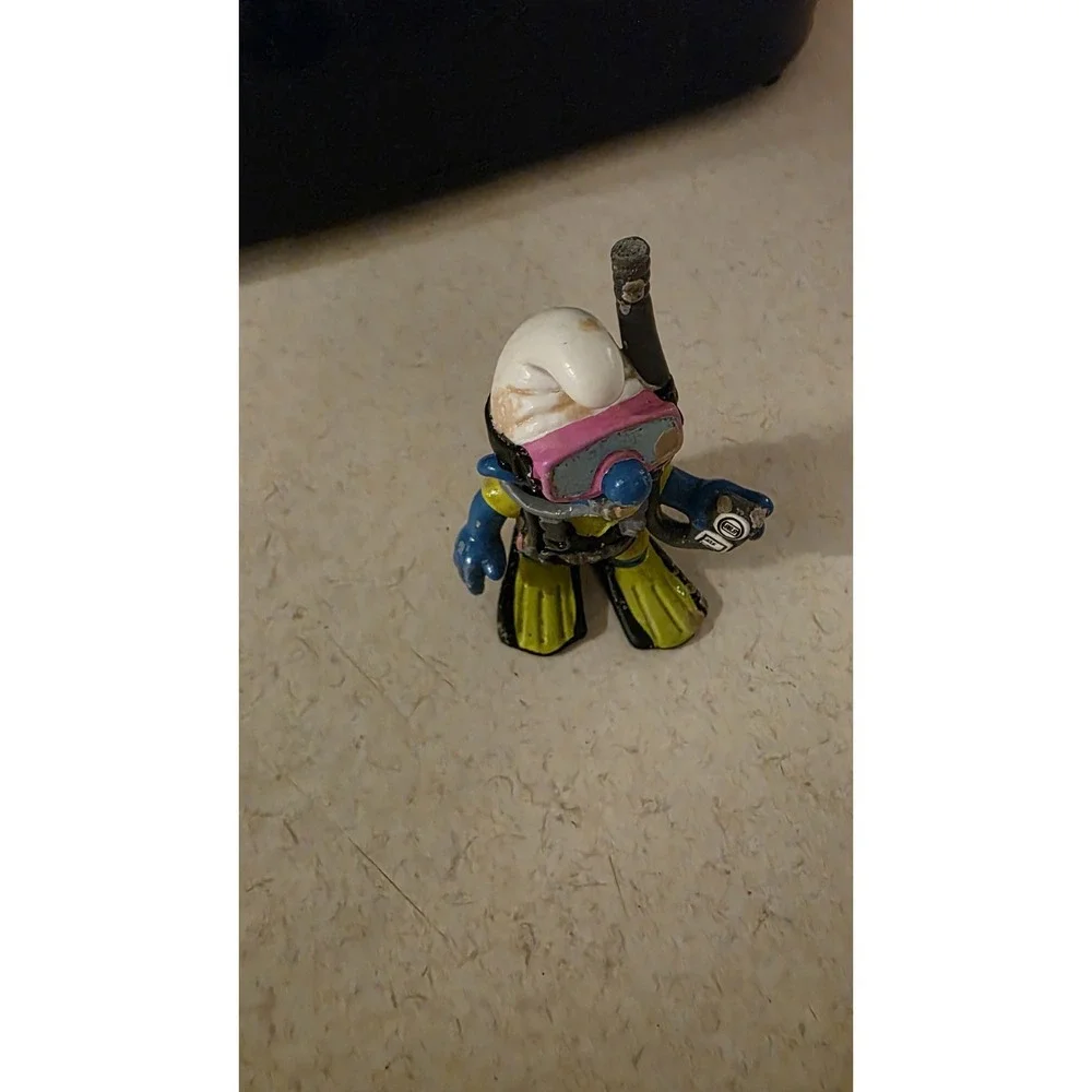 Smurfs 20466 Scuba Diver Smurf Vtg Figure Mask Snorkel Schleich PVC Figurine